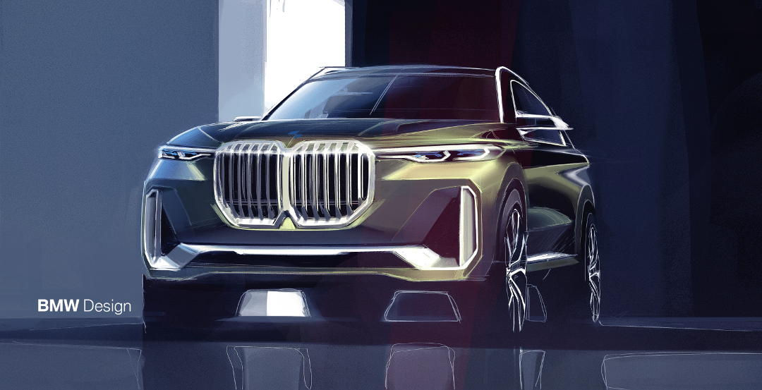 A concept sketch of the BMW X7 iPerformance